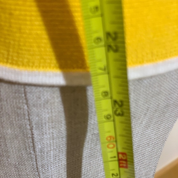 🔥EUC🔥 Jones New York Knit Jacket in Sunshine Yellow w/White Piping - Sz Small✨ - Picture 6 of 10